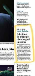 13/06/2018 - Folha de São Paulo – Fui vítima de um golpe, não soneguei impostos.