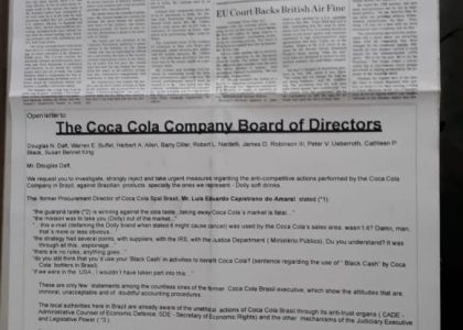 WallStreetJournal - The Coca Cola Company Board of Directors